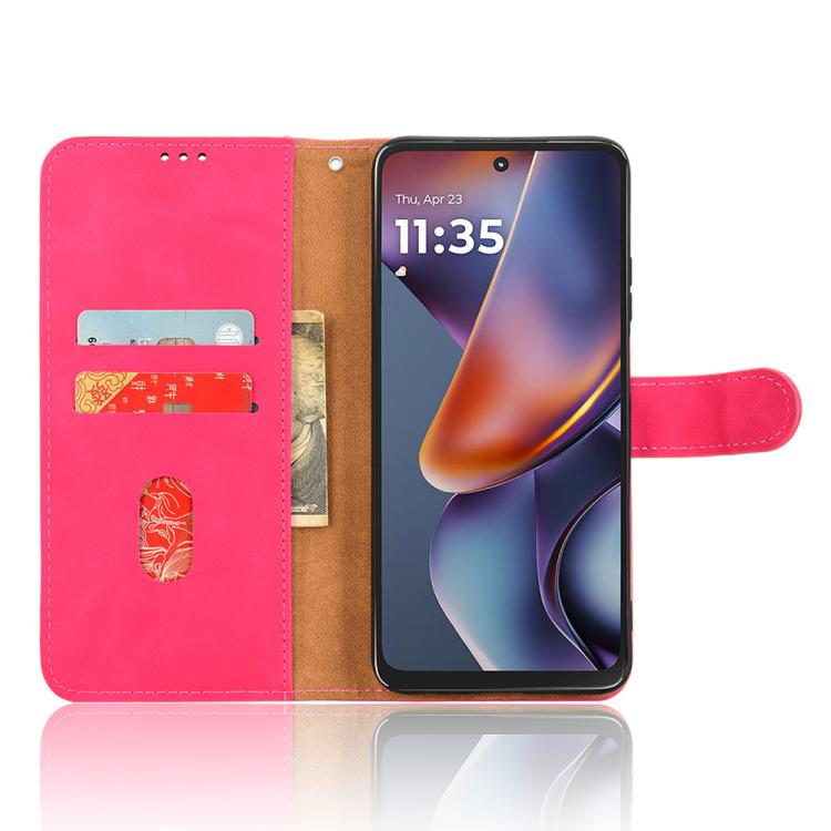 For Motorola Moto G 5G 2025 Skin Feel Magnetic Flip Leather Phone Case