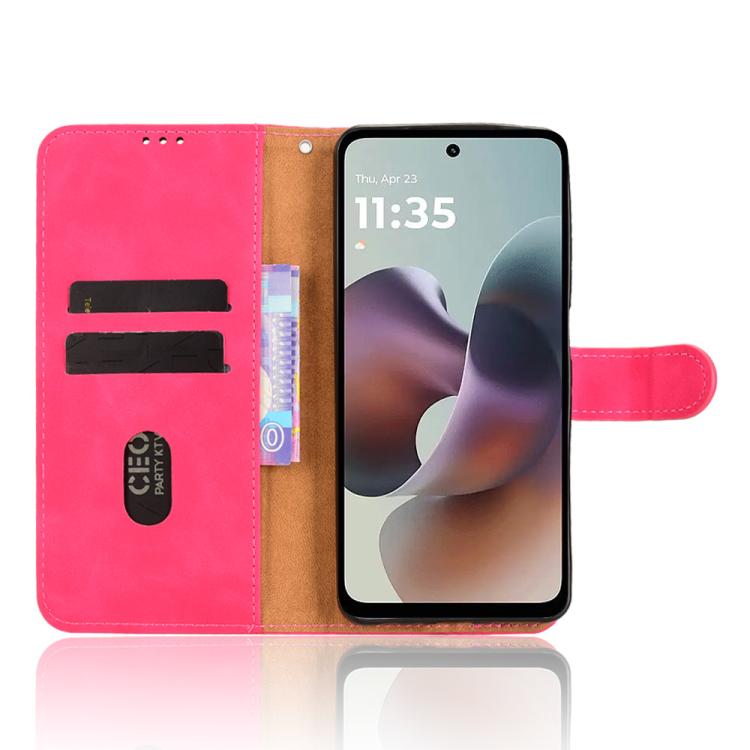 For Motorola Moto G56 5G Skin Feel Magnetic Flip Leather Phone Case