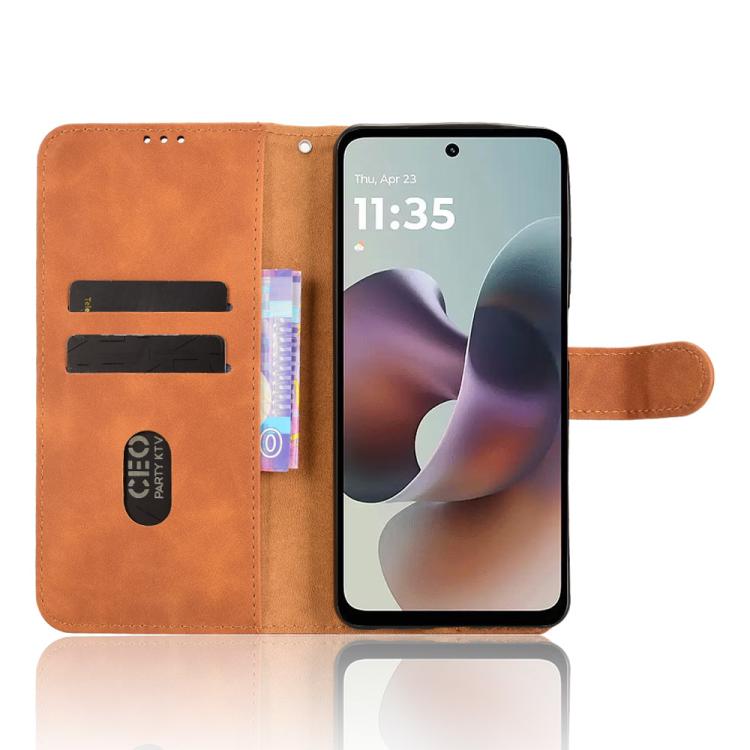 For Motorola Moto G56 5G Skin Feel Magnetic Flip Leather Phone Case