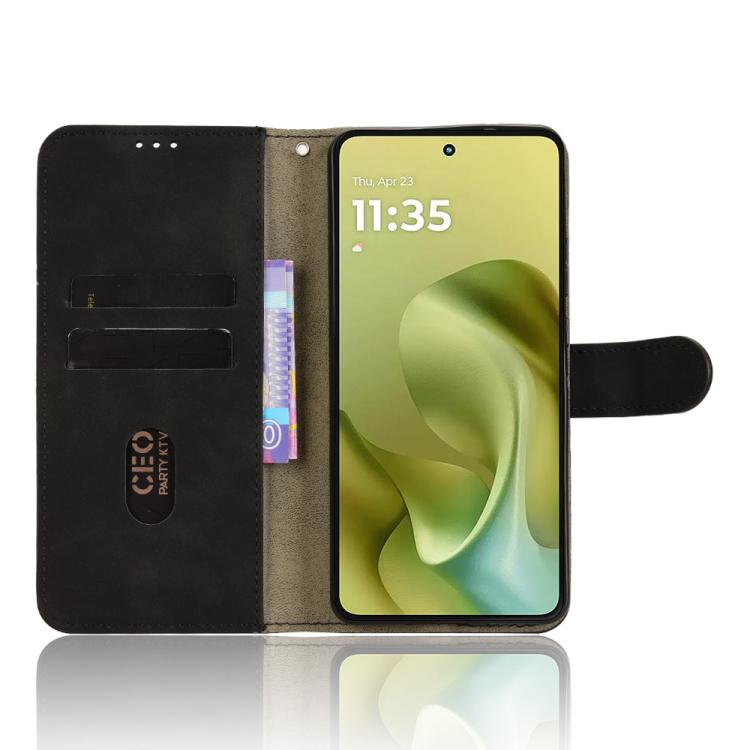 For Motorola Moto G86 5G Skin Feel Magnetic Flip Leather Phone Case