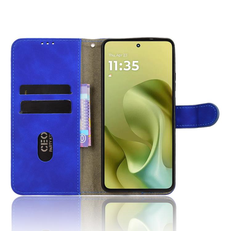 For Motorola Moto G86 5G Skin Feel Magnetic Flip Leather Phone Case
