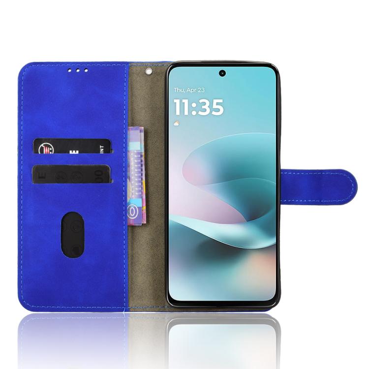 For Motorola Moto G67 Power 5G Skin Feel Magnetic Flip Leather Phone Case