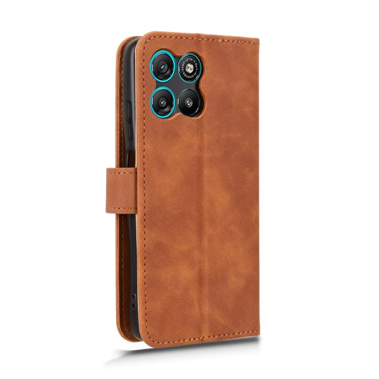 For Motorola Moto G67 Power 5G Skin Feel Magnetic Flip Leather Phone Case