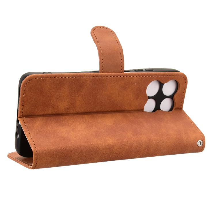 For Motorola Moto G67 Power 5G Skin Feel Magnetic Flip Leather Phone Case