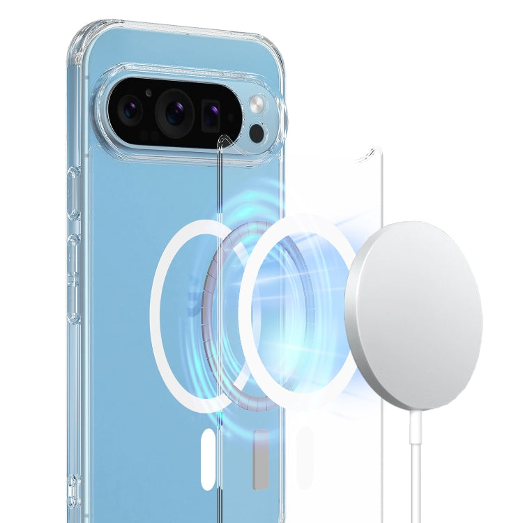 For Google Pixel 9 Pro XL MagSafe Clear Acrylic PC Hybrid TPU Phone Case - Transparent