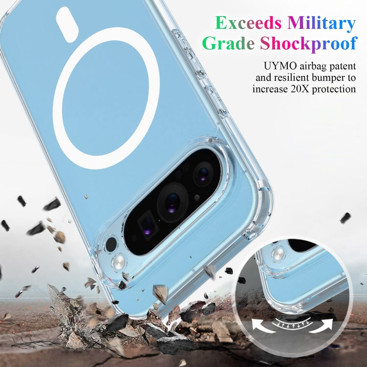 For Google Pixel 9 Pro MagSafe Clear Acrylic PC Hybrid TPU Phone Case - Transparent