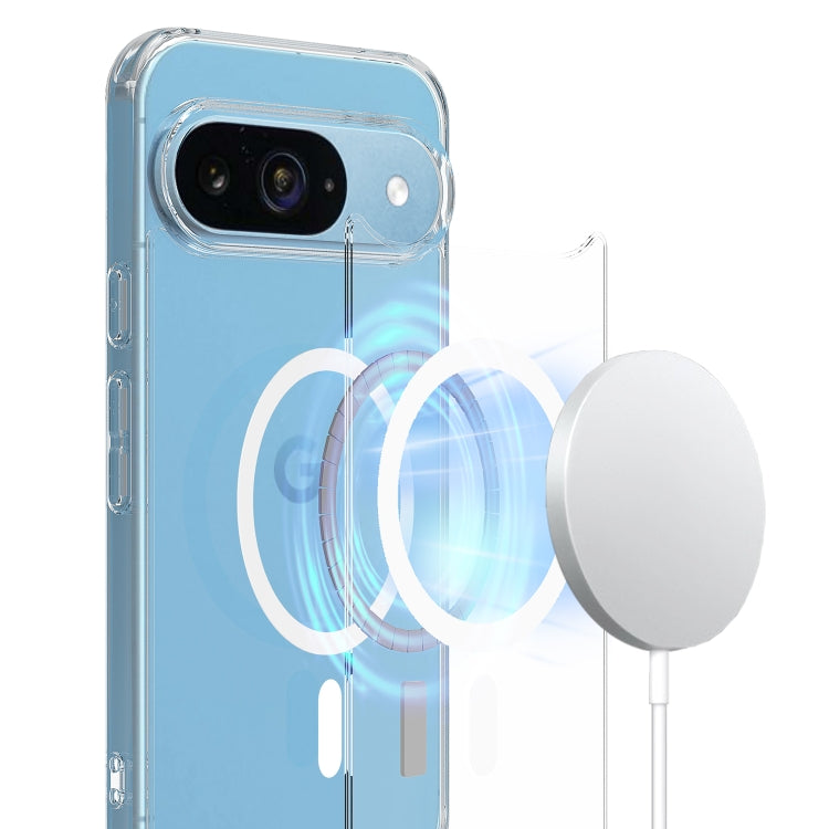 For Google Pixel 9 MagSafe Clear Acrylic PC Hybrid TPU Phone Case - Transparent