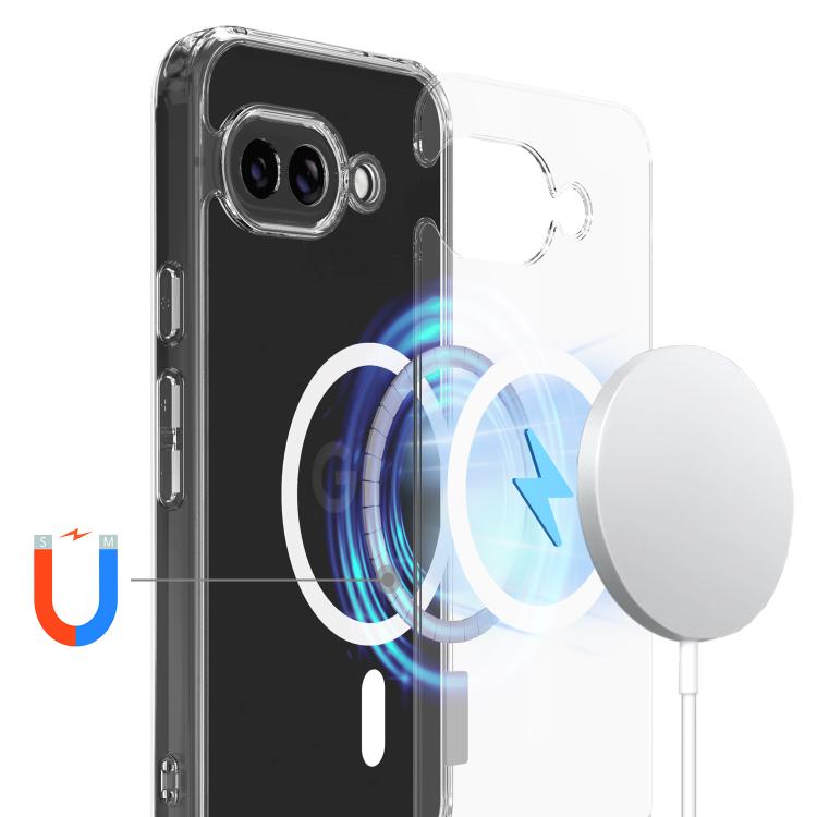 For Google Pixel 10a MagSafe Clear Acrylic PC Hybrid TPU Phone Case - Transparent