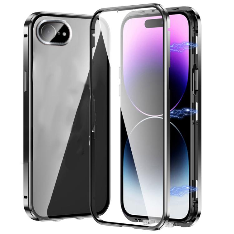For iPhone 17e / 16e Magnetic Double-buckle HD Tempered Glass Phone Case