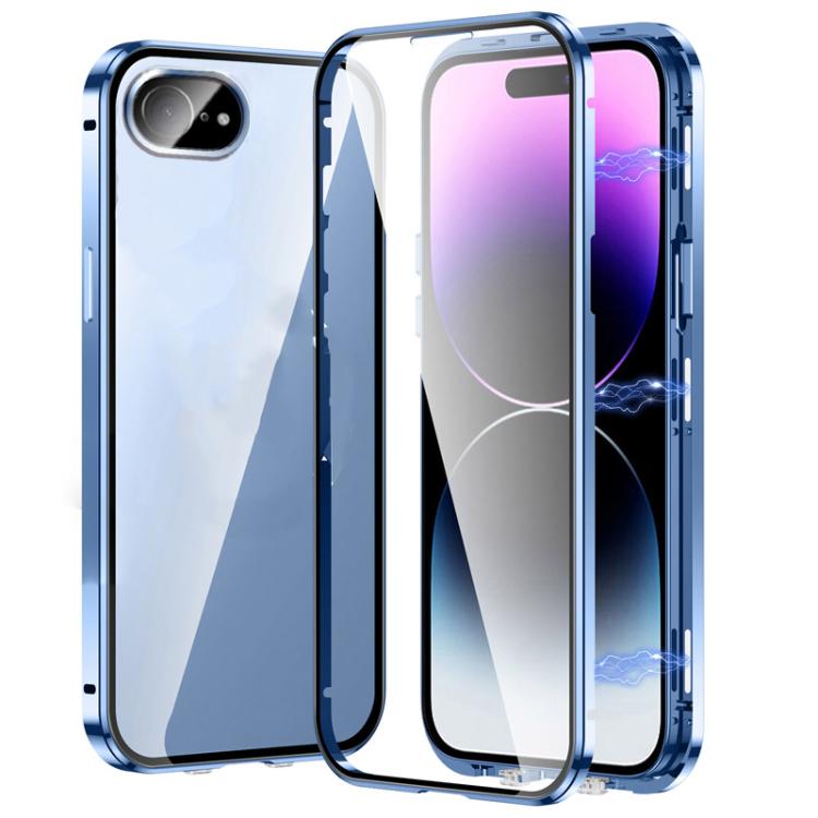 For iPhone 17e / 16e Magnetic Double-buckle HD Tempered Glass Phone Case