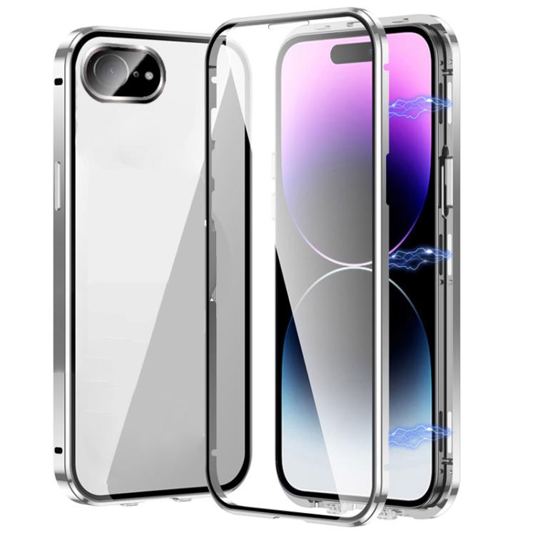 For iPhone 17e / 16e Magnetic Double-buckle HD Tempered Glass Phone Case