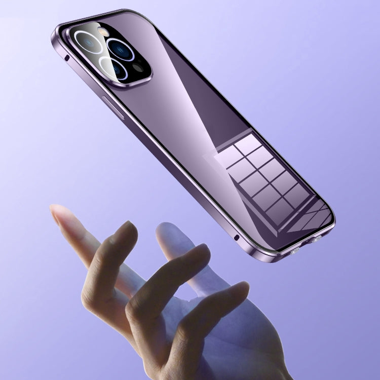 For iPhone 17e / 16e Magnetic Double-buckle HD Tempered Glass Phone Case