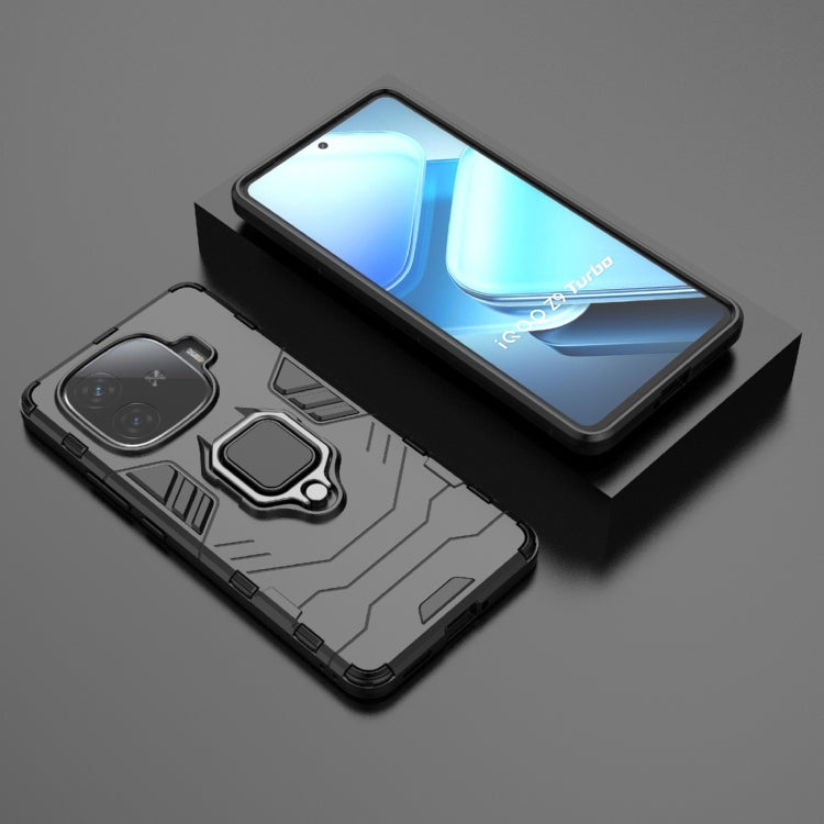 For vivo iQOO Z9 Turbo 5G Shockproof PC + TPU Holder Phone Case