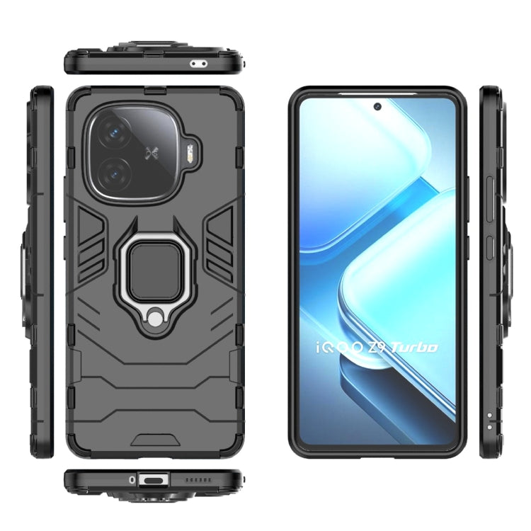 For vivo iQOO Z9 Turbo 5G Shockproof PC + TPU Holder Phone Case