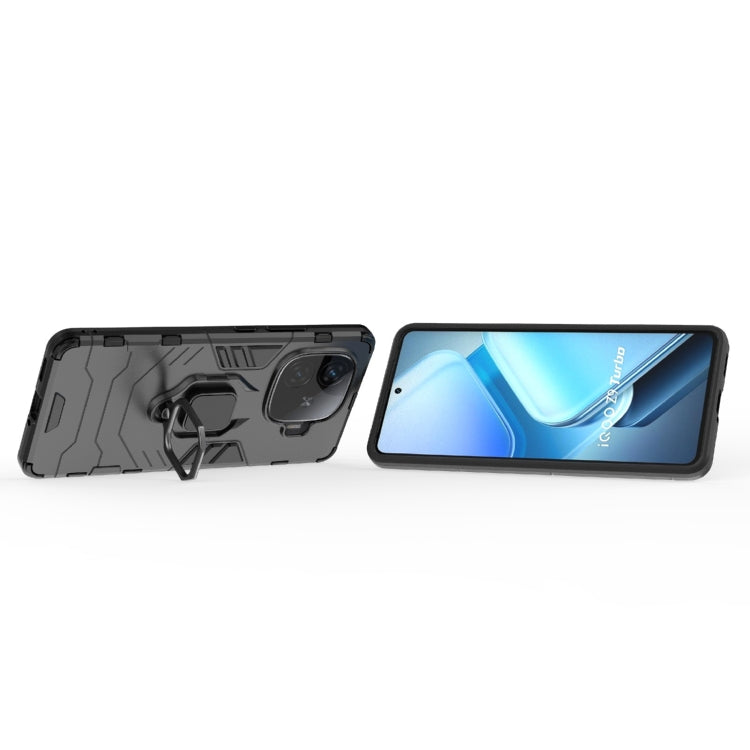 For vivo iQOO Z9 Turbo 5G Shockproof PC + TPU Holder Phone Case