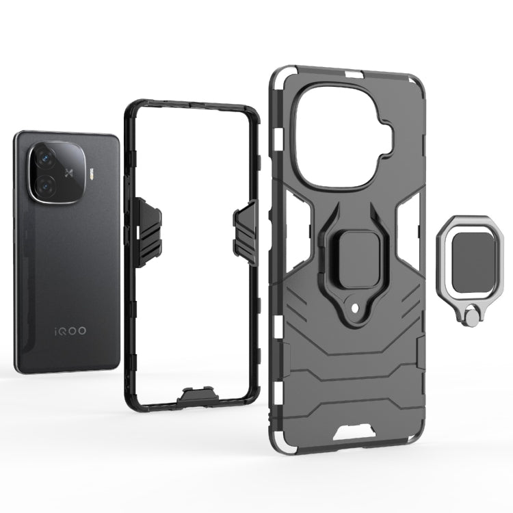 For vivo iQOO Z9 Turbo 5G Shockproof PC + TPU Holder Phone Case