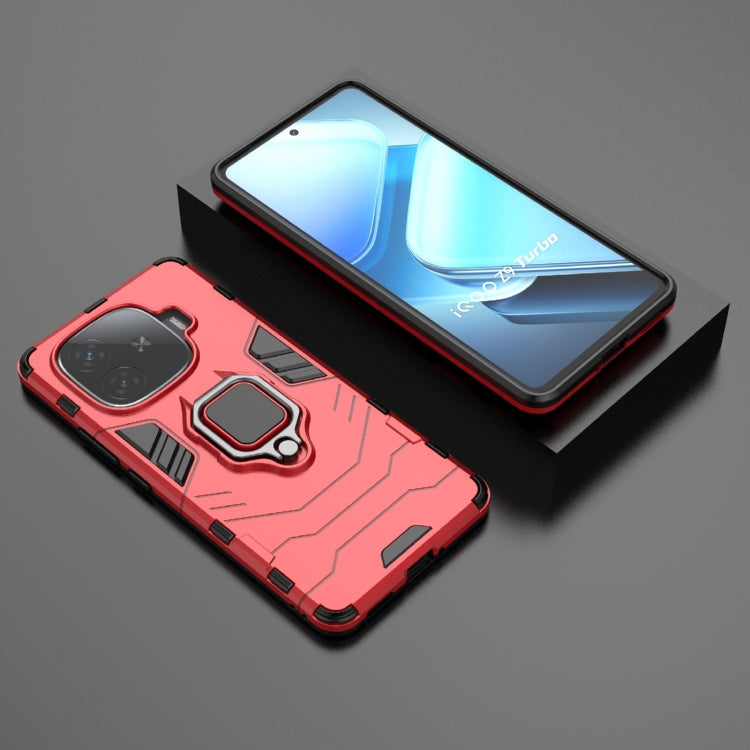 For vivo iQOO Z9 Turbo 5G Shockproof PC + TPU Holder Phone Case