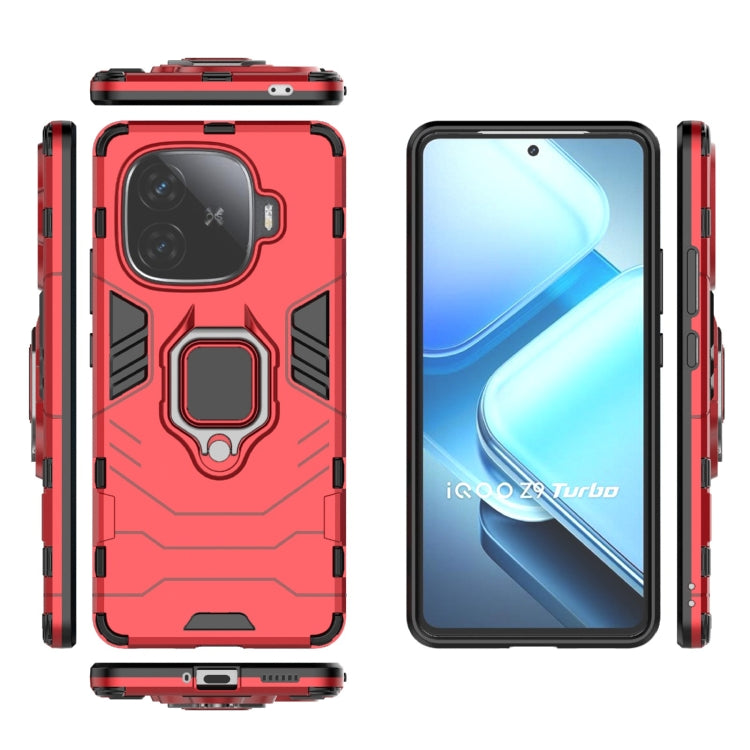 For vivo iQOO Z9 Turbo 5G Shockproof PC + TPU Holder Phone Case