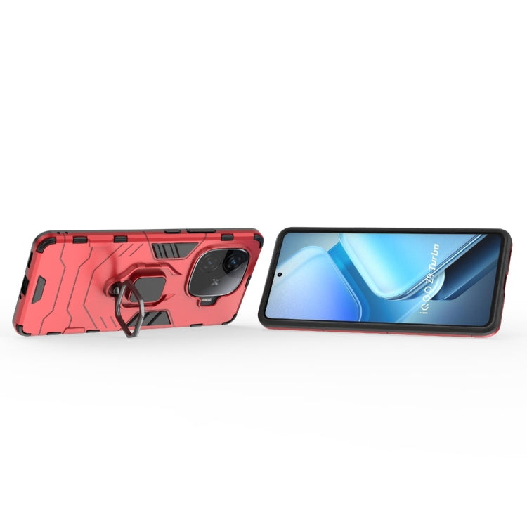 For vivo iQOO Z9 Turbo 5G Shockproof PC + TPU Holder Phone Case