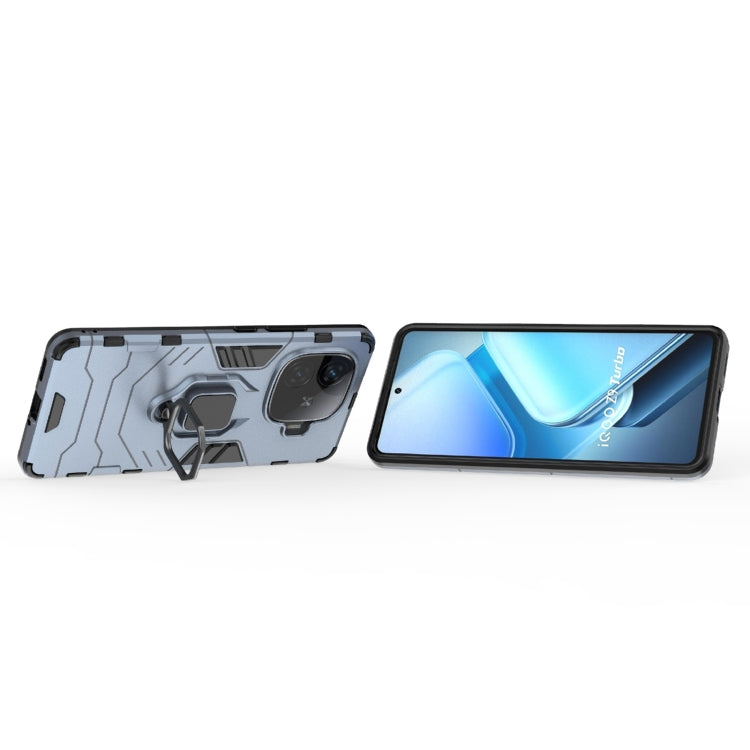 For vivo iQOO Z9 Turbo 5G Shockproof PC + TPU Holder Phone Case