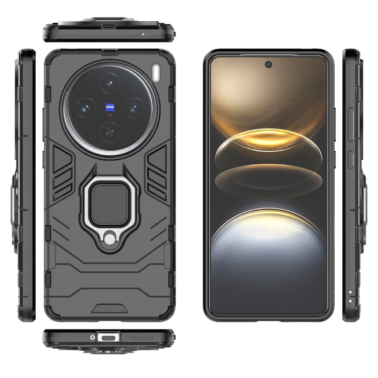 For vivo X100S Shockproof PC + TPU Holder Phone Case