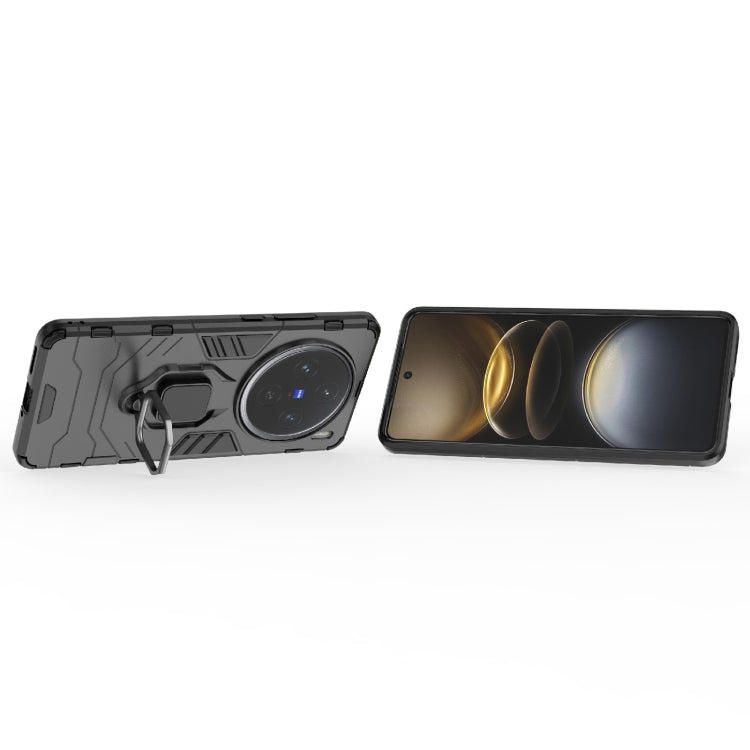 For vivo X100S Shockproof PC + TPU Holder Phone Case