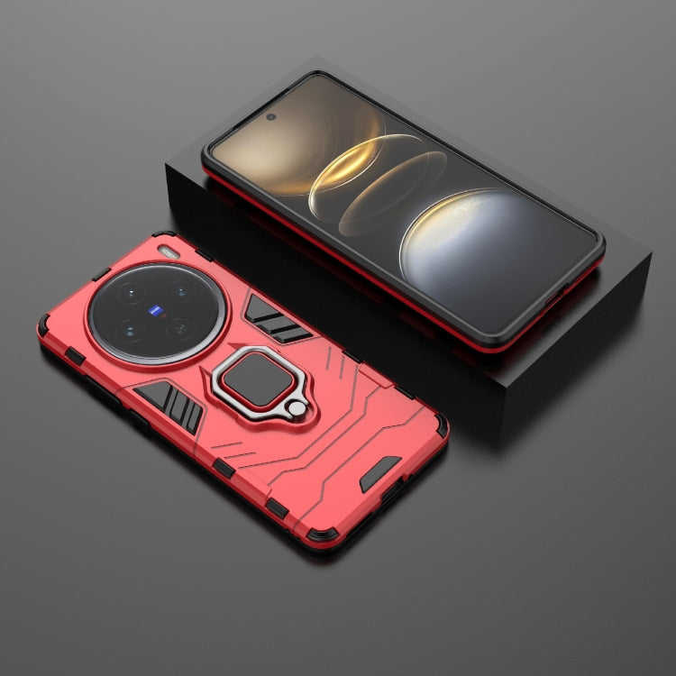 For vivo X100S Shockproof PC + TPU Holder Phone Case