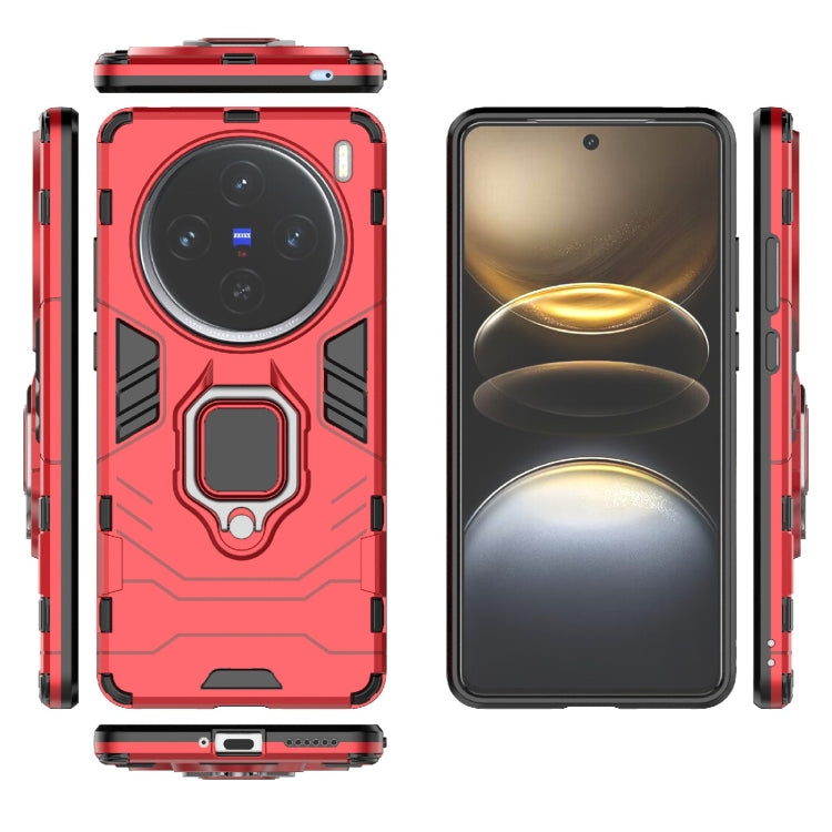For vivo X100S Shockproof PC + TPU Holder Phone Case