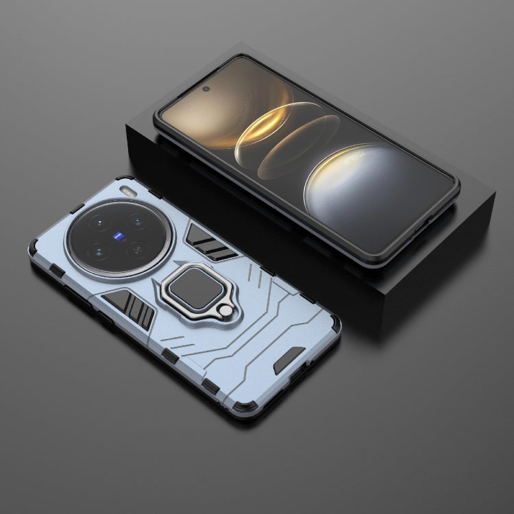 For vivo X100S Shockproof PC + TPU Holder Phone Case