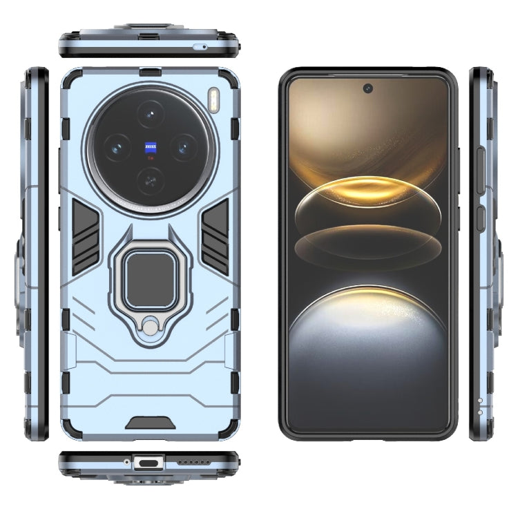 For vivo X100S Shockproof PC + TPU Holder Phone Case