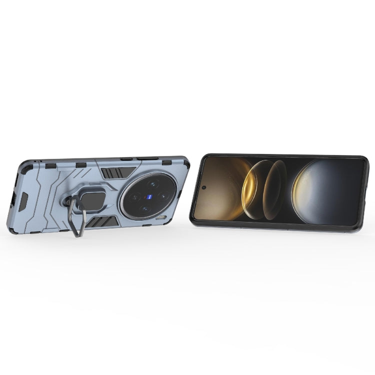 For vivo X100S Shockproof PC + TPU Holder Phone Case