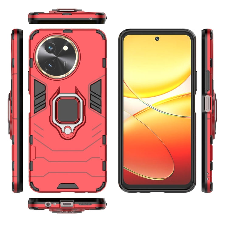 For vivo T3X 5G Shockproof PC + TPU Holder Phone Case