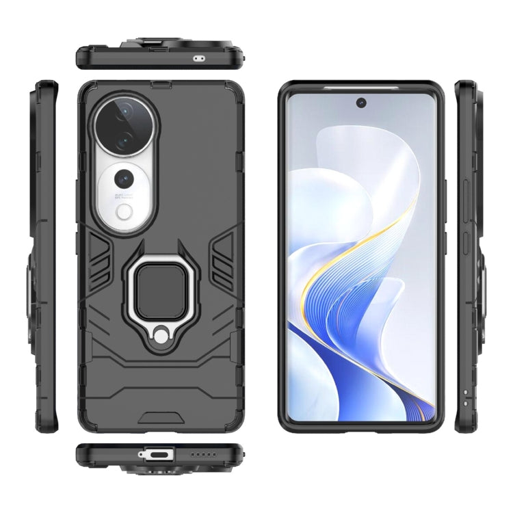 For vivo S19 Pro Shockproof PC + TPU Holder Phone Case