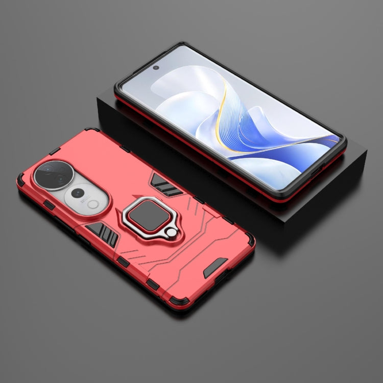 For vivo S19 Pro Shockproof PC + TPU Holder Phone Case