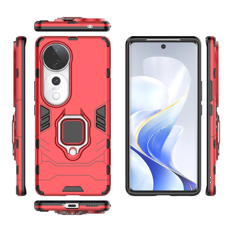 For vivo S19 Pro Shockproof PC + TPU Holder Phone Case