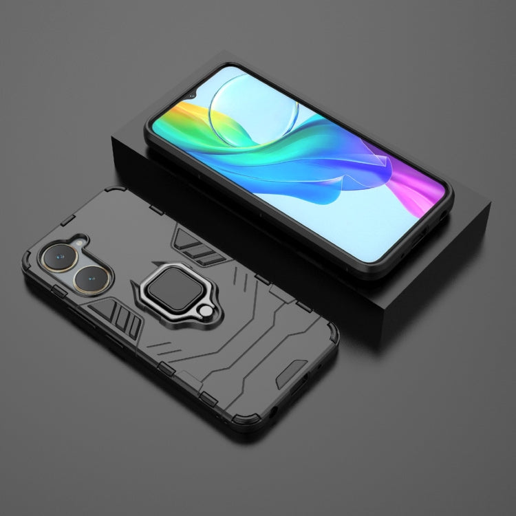 For vivo Y03 4G Global Shockproof PC + TPU Holder Phone Case