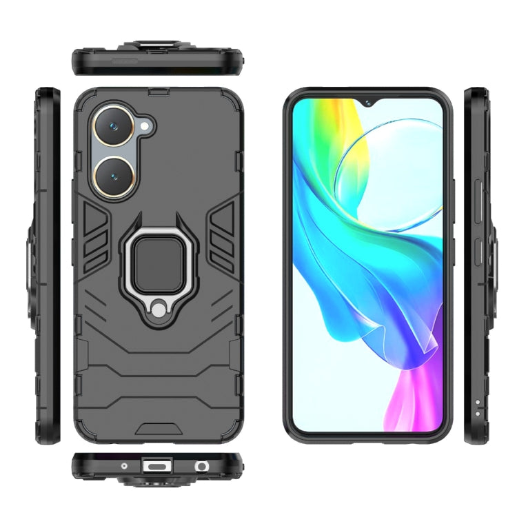 For vivo Y03 4G Global Shockproof PC + TPU Holder Phone Case