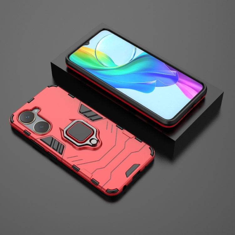 For vivo Y03 4G Global Shockproof PC + TPU Holder Phone Case