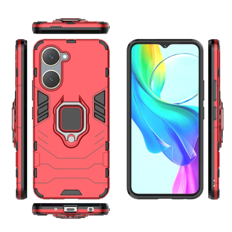For vivo Y03 4G Global Shockproof PC + TPU Holder Phone Case