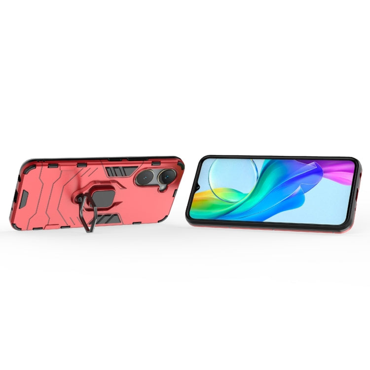 For vivo Y03 4G Global Shockproof PC + TPU Holder Phone Case