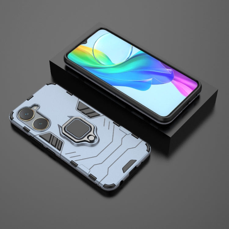 For vivo Y03 4G Global Shockproof PC + TPU Holder Phone Case