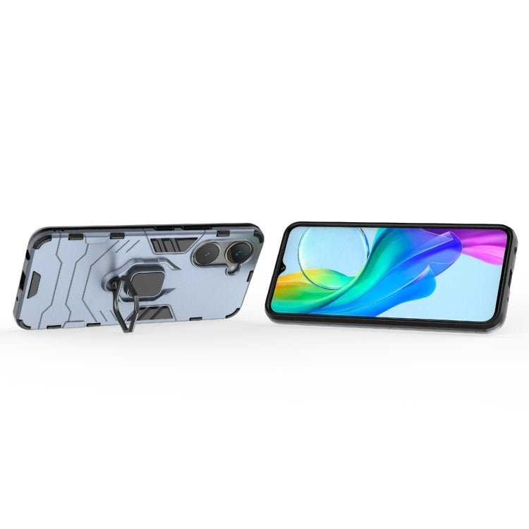 For vivo Y03 4G Global Shockproof PC + TPU Holder Phone Case