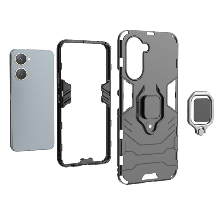 For vivo Y03 4G Global Shockproof PC + TPU Holder Phone Case