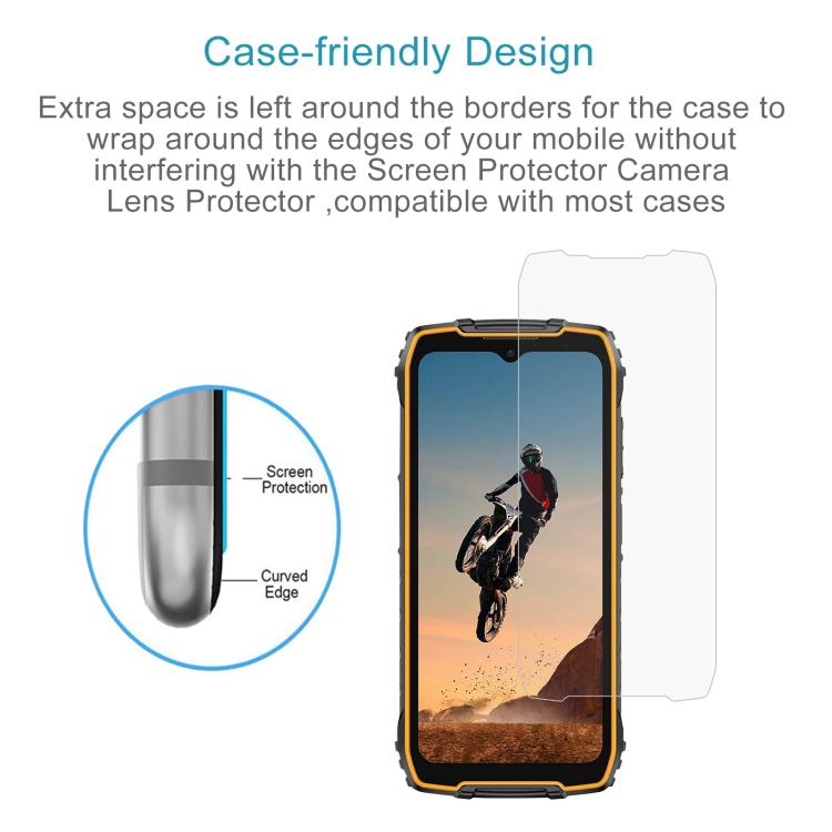 For Ulefone RugKing 4 Pro 50pcs 0.26mm 9H 2.5D Tempered Glass Film