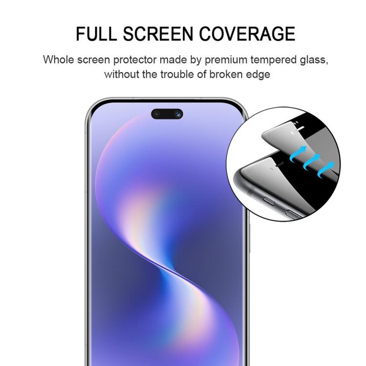 For Huawei nova 15 Pro 3D Curved Edge Full Screen Tempered Glass Film - Black