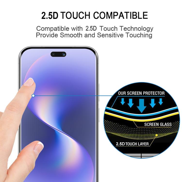 For Huawei nova 15 Pro 3D Curved Edge Full Screen Tempered Glass Film - Black