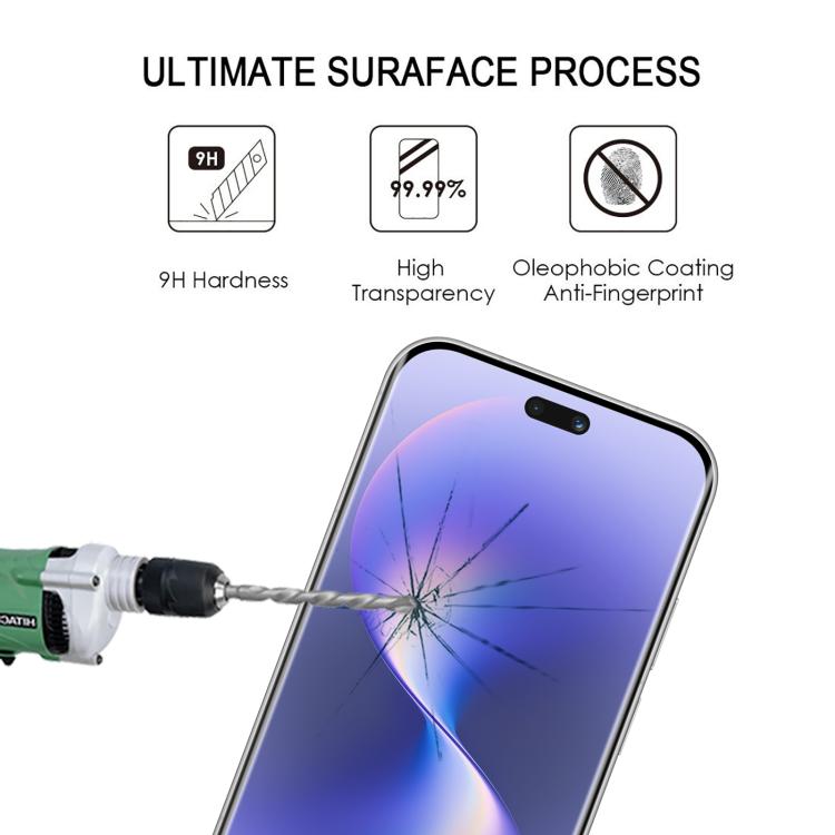For Huawei nova 15 Pro 3D Curved Edge Full Screen Tempered Glass Film - Black