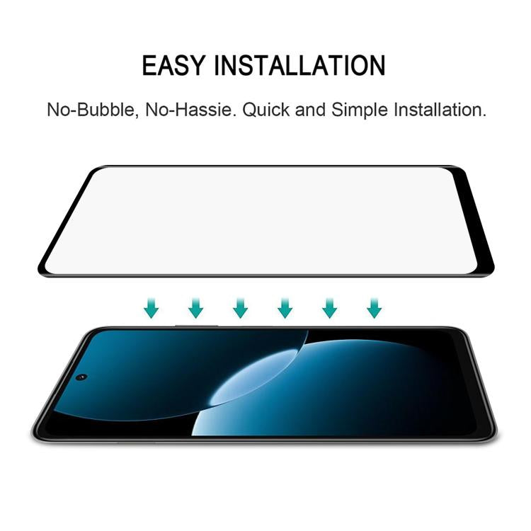 For Huawei Enjoy 80 Plus 3D Curved Edge Full Screen Tempered Glass Film - Black
