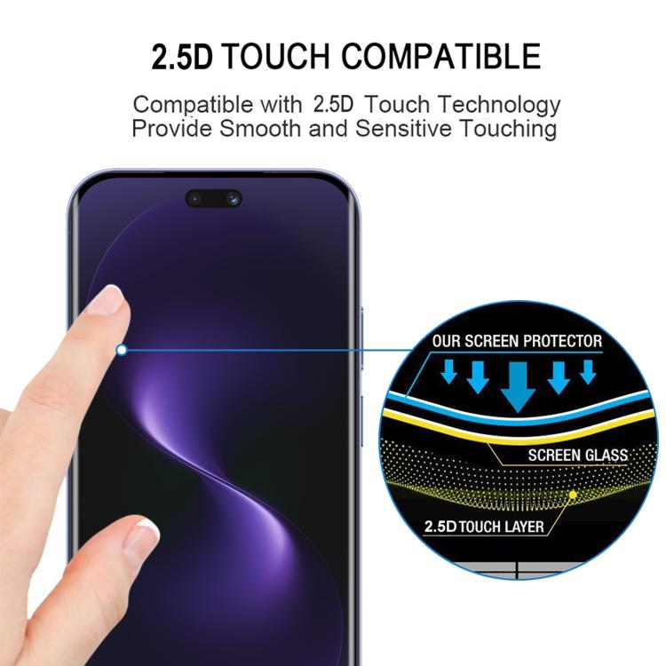 For Huawei nova 15 Ultra 25pcs 3D Curved Edge Full Screen Tempered Glass Film - Black