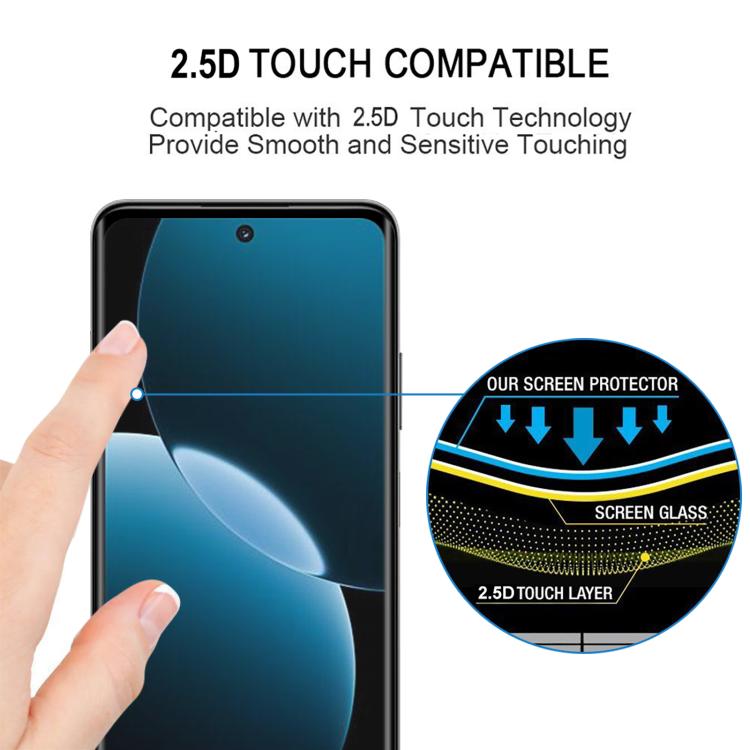 For Huawei Enjoy 80 Plus 25pcs 3D Curved Edge Full Screen Tempered Glass Film - Black